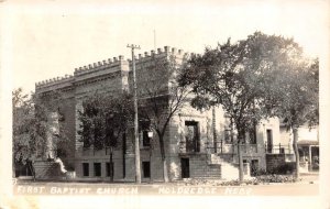 RPPC, Holdredge, NE Nebraska  FIRST BAPTIST CHURCH  Phelps County  1938 Postcard