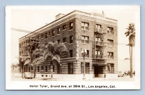 RPPC Hotel Tyler Grand Avenue at 38th Street Los Angeles CA UNP Postcard D17