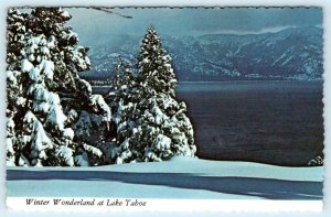 3 - 4x6 Postcards LAKE TAHOE, California CA -NV ~ WINTER, SUNSET Scenes c1970s