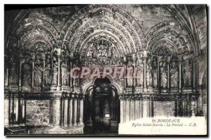 Postcard Old Bordeaux Church of Saint Seurin portal