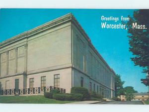 Unused Pre-1980 MUSEUM SCENE Worcester Massachusetts MA d9143