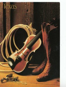 Music Postcard - Texas Violin - Ref TZ727