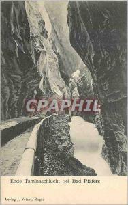 Old Postcard Ende Taminaschlucht bei Bad Pf�fers