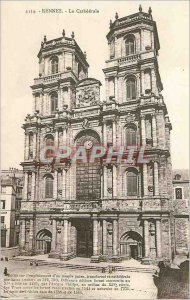 Old Postcard Rennes La Cathedrale