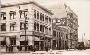 Kings Hotel Regina SK Saskatchewan Canada Permanent Mortgage RPPC Postcard H46