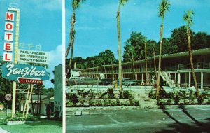 Vintage Postcard Zanzibar Motel City Limits Jacksonville Florida FL