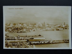 USA Washington SEATTLE showing LUCKENBACH LINE STEAMSHIP Co. Old RP Postcard