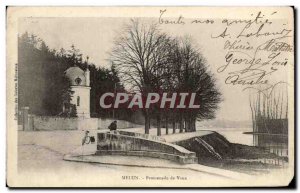 Old Postcard Melun Vaux Promenade