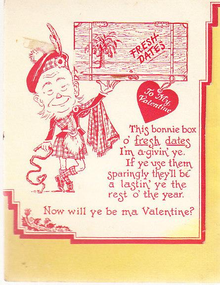 Valentine - Scotsman with 1932 Calendar