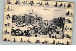 AMSTERDAM NETHERLANDS Dutch Border c1910 Postcard