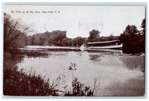 1908 The Viola On The Big Sioux Sioux Falls South Dakota SD Posted Boat Postcard