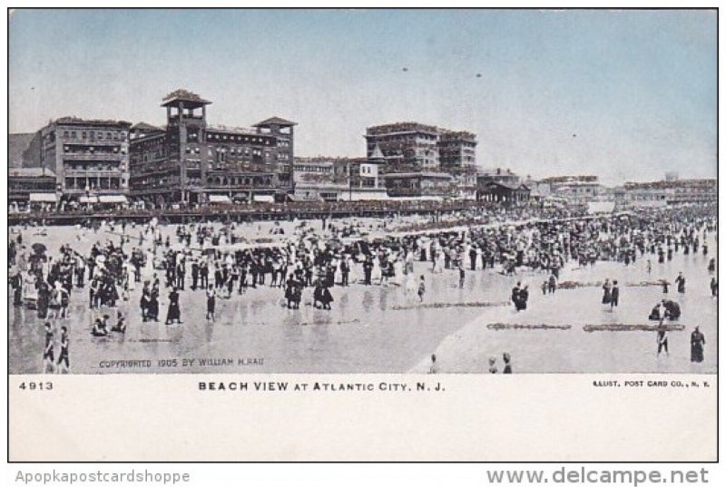 New Jersey Atlantic City Beach View At Atlantic City