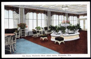 Wisconsin WAUKESHA Moor (mud) Baths for Health Sun Room White Border