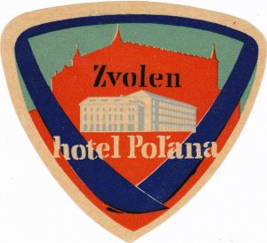 Czechoslovakia Zvolen Hotel Polana Vintage Luggage Label sk3647