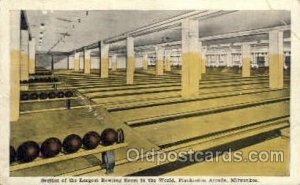 Plankinton Arcade, Milwaukee Wis. USA Bowling Alley 1919 big crease right bot...