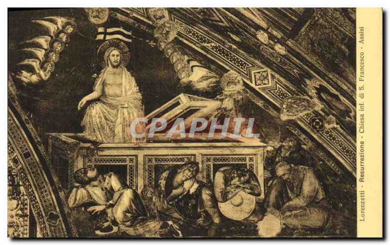 Old Postcard Lorenzetti Resurrezione Chiesa inf