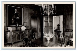 Portsmouth New Hampshire NH Postcard RPPC Photo Warner House Interior c1940's