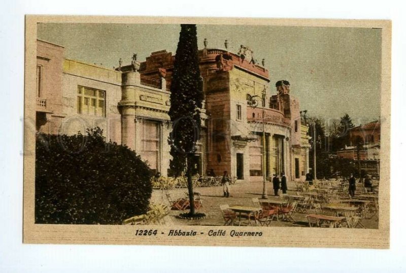 497054 Croatia Opatija Abbazia Cafe Kvarner Vintage postcard