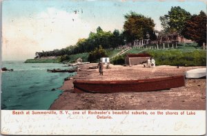 Beach At Summerville New York Rochester's Beautiful Suburbs Lake Ontario C053