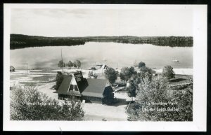 h2959 - LAC DES LOUPS Quebec 1950s La Verendrye Park. Real Photo Postcard