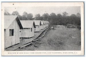 c1920s Rear View Mess Under Constructions Camp Wadsworth Spartanburg SC Postcard