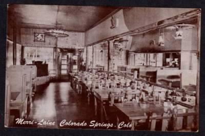 CO Merri Laine Restaurant COLORADO SPRINGS Postcard PC