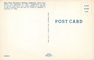 Columbus Ohio~Ohio State University~Mershon Auditorium~Nice 1950s Car~Postcard