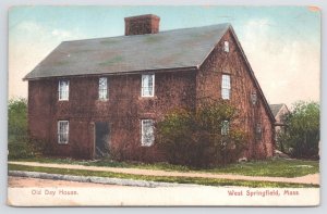 West Springfield Massachusetts~Front of Old Day House~Vintage Postcard