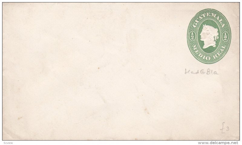 Guatemala cover , 1880s ; 1/2 Real - green