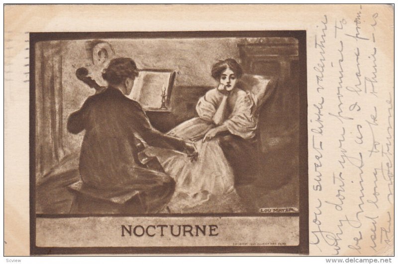 Romance couple , NOCTURNE , Artist Lou MAYER , PU-1909