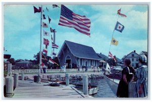 1954 Station 10 New York Yacht Club Seaport Mystic Connecticut CT Postcard 