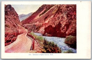 Ogden Canyon Utah c1910 Embossed Postcard Entrance To Canyon Road Stream