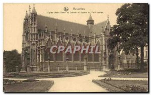 Old Postcard Brussels Church Notre Dame Du Sabion And Square Du Petit Sablon