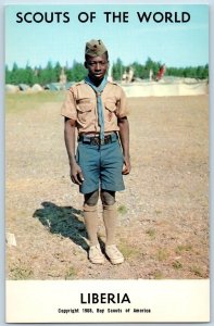 c1968's Liberia Scouts Of The World Boy Scouts Of America Youth Vintage Postcard