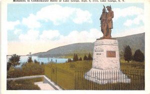 Monument tot Commemorate Battle of lake George New York