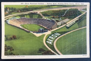 Mint USA Color Picture Postcard Akron Municipal Stadium Rubber Bowl