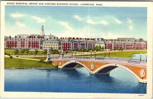 Postcard SCHOOL SCENE Cambridge Massachusetts MA AM6188
