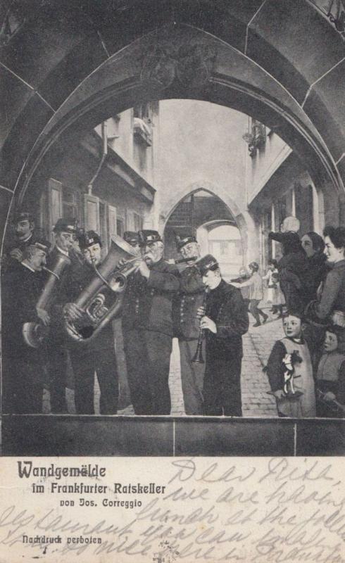 German Brass Band Old Postcard