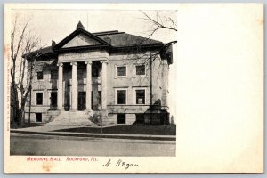 Vtg Rockford Illinois IL Memorial Hall 1910s Old View Antique Postcard