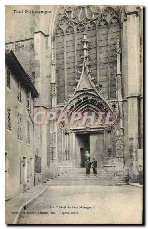 Old Postcard Toul the picturesque St. Gengoult Portal