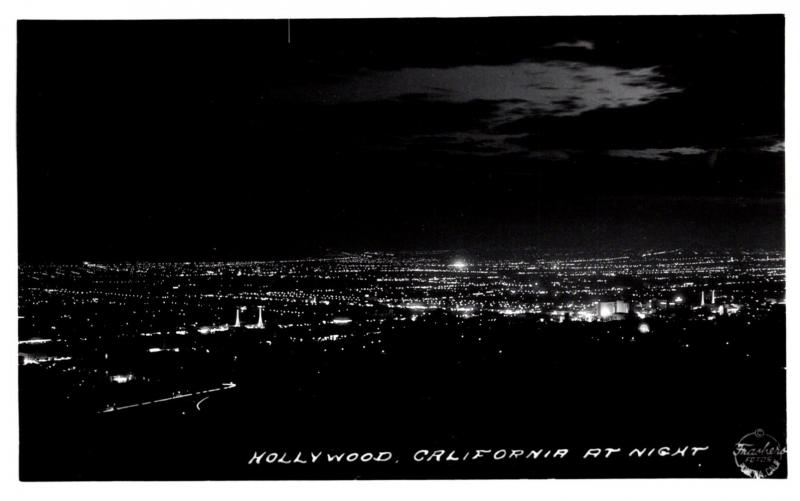 California  Hollywood  at night