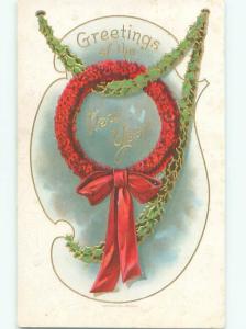Divided-Back NEW YEAR SCENE Great Postcard AA2108