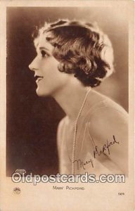 Mary Pickford Movie Actor / Actress Unused 