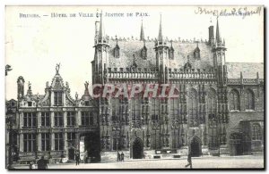 Postcard Old Bruges Hotel De Ville Justice Of Peace