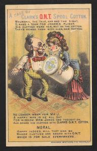 VICTORIAN TRADE CARD GA Clark's ONT Cotton Thread