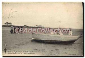 Postcard Old St Jean de Monts (Vendee) The most beautiful Atlantic Ocean beach