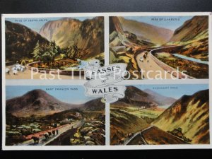 Old PC PASSES of WALES Multiview Nant Francon, Llanberis, Sychnant & Aberglaslyn