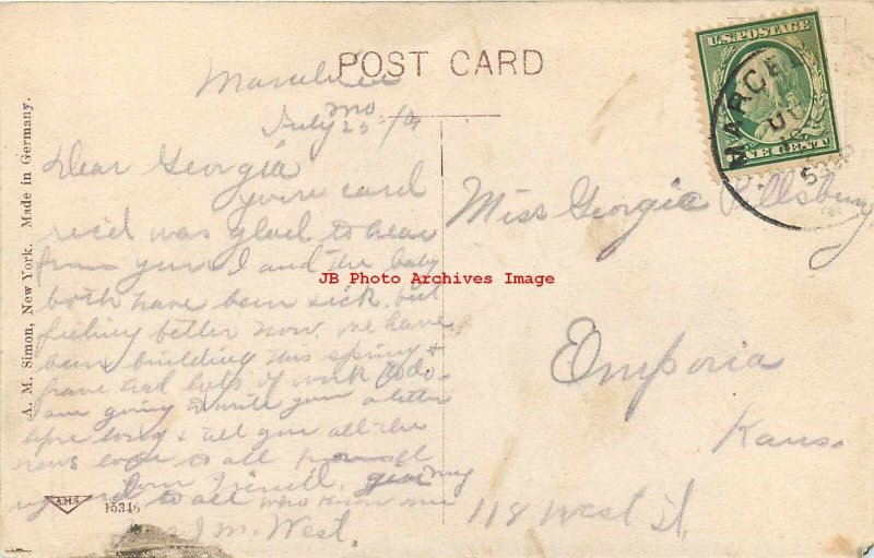 MO, Marceline, Missouri, First National Bank, Exterior View, Simon Pub