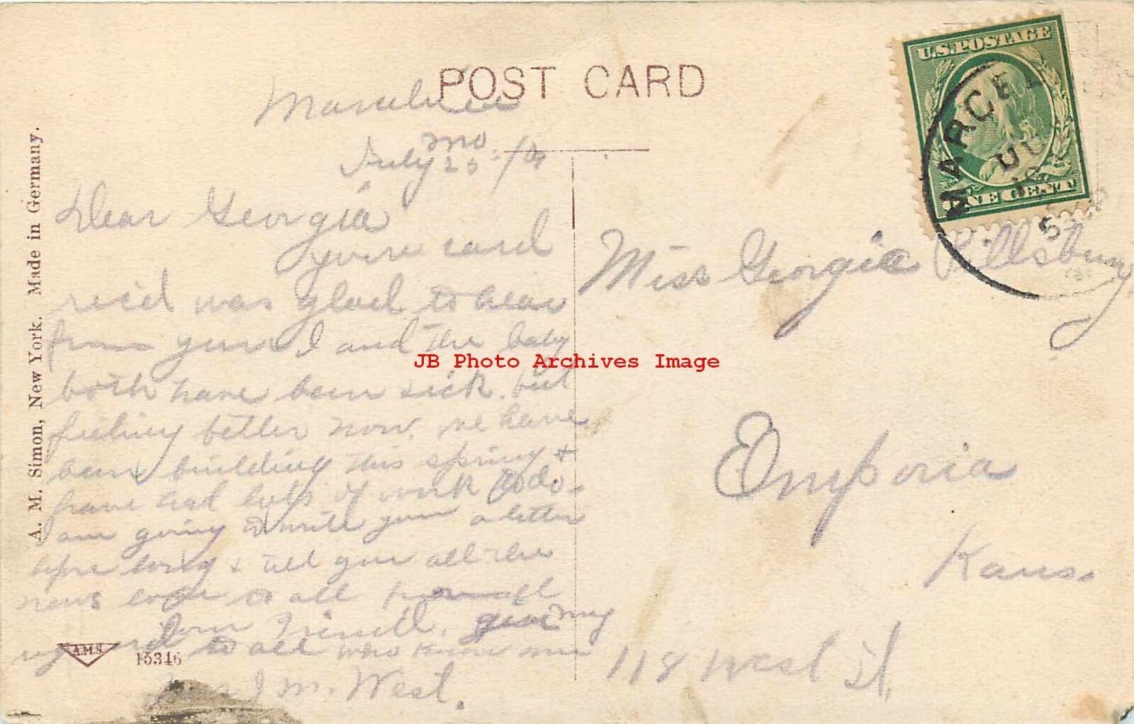 MO, Marceline, Missouri, First National Bank, Exterior View, Simon Pub