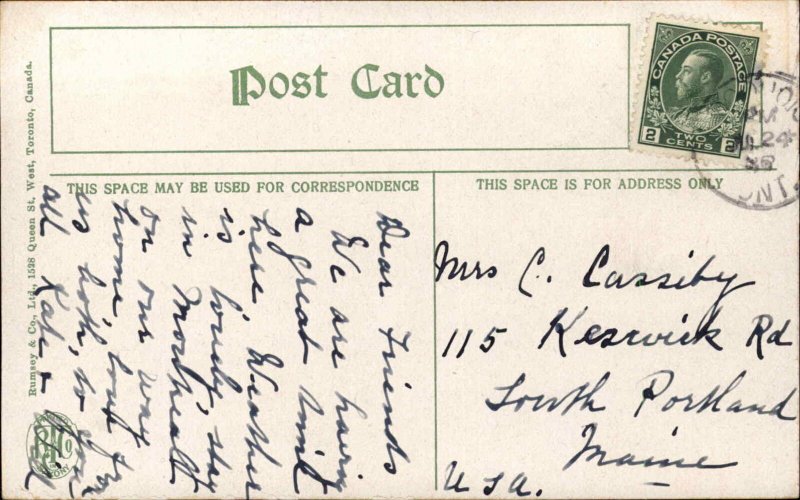 Iroquois Ontario Victoria St. c1910 Postcard